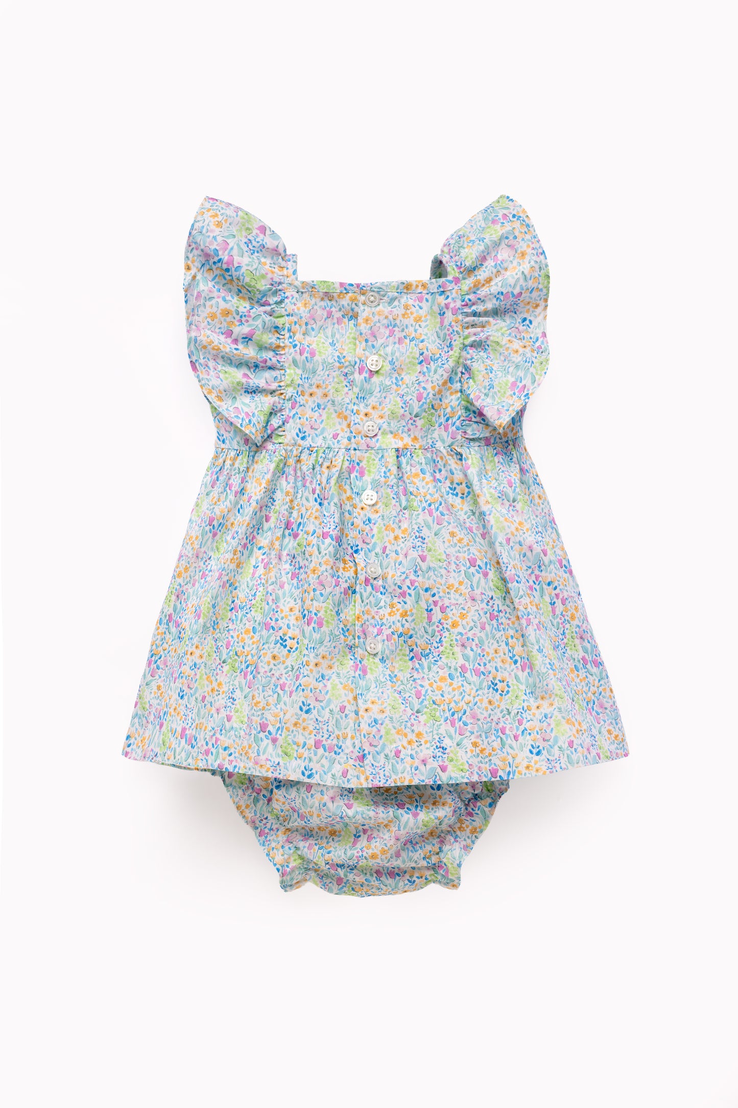 Nimes Smocked Baby Dress