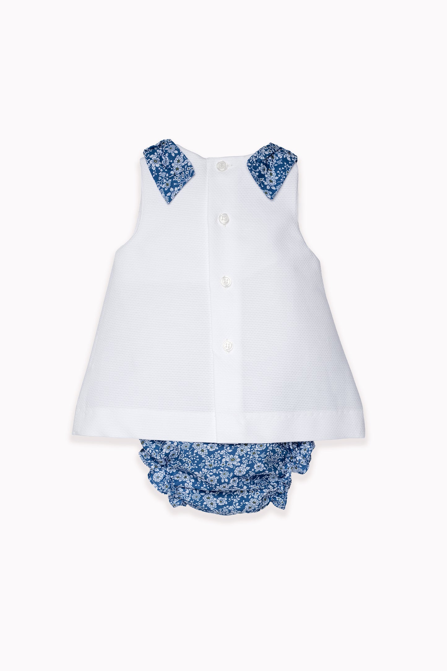 Flor Azul Pique Dress
