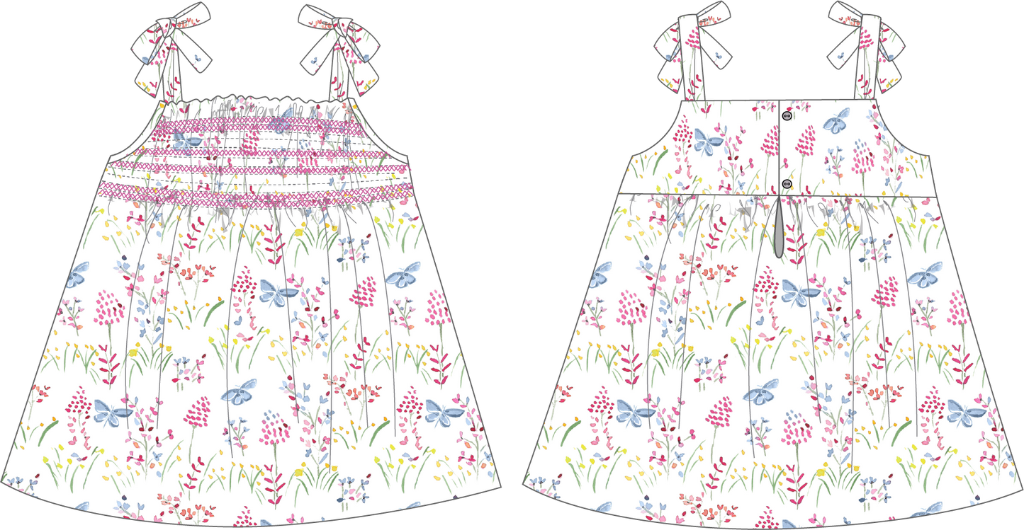 Jardin Smocked Dress