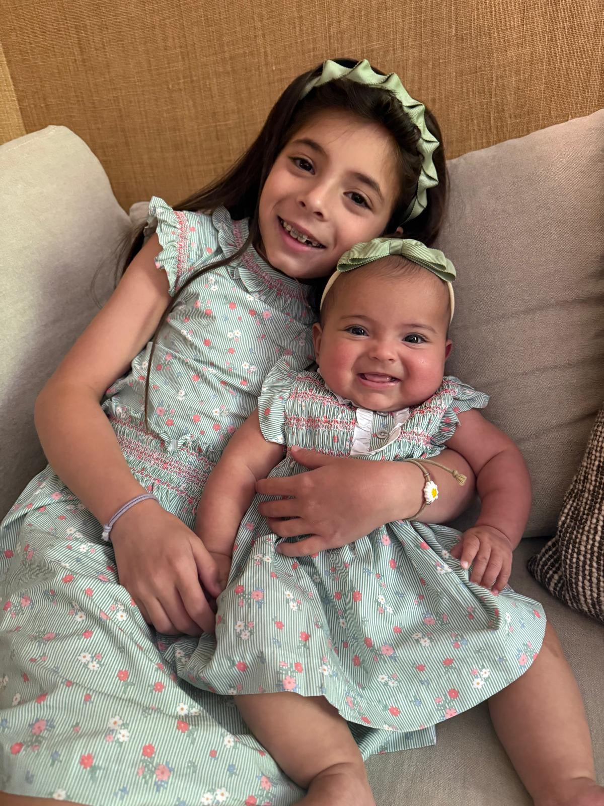 Raya Flor Verde Smocked Dress