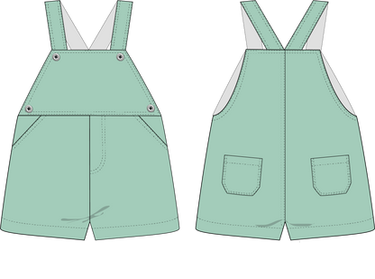 Flor Redonda Linen Dungaree Set