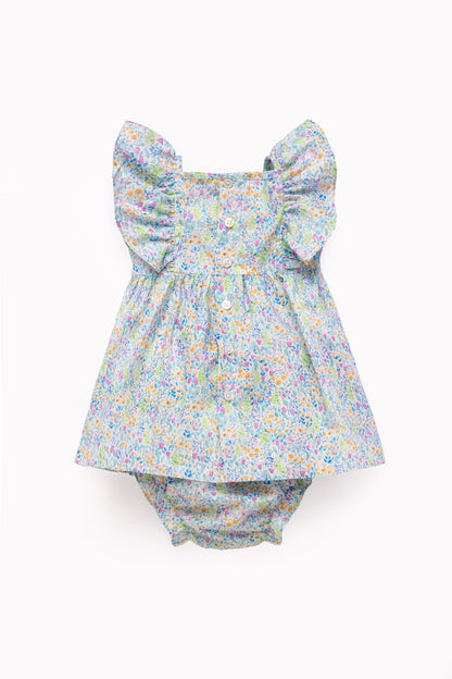 Nimes Smocked Baby Dress