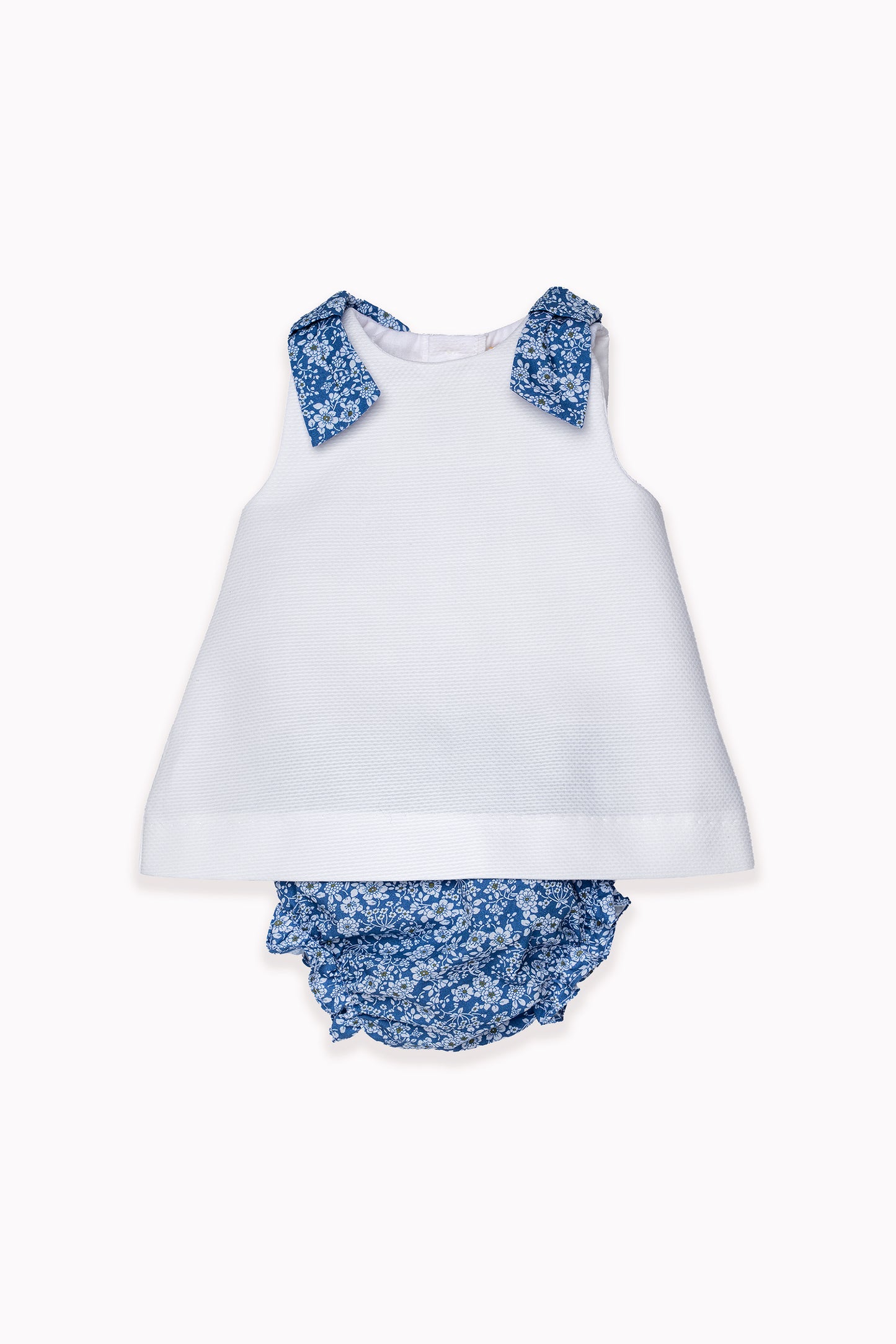 Flor Azul Pique Dress