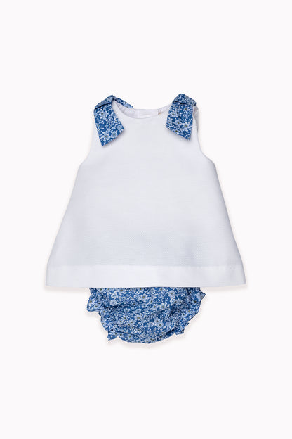Flor Azul Pique Dress