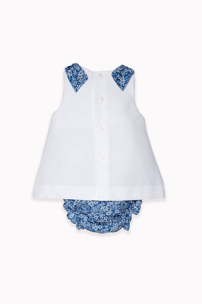 Flor Azul Pique Dress