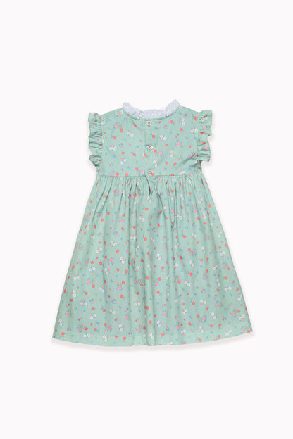 Raya Flor Verde Smocked Dress