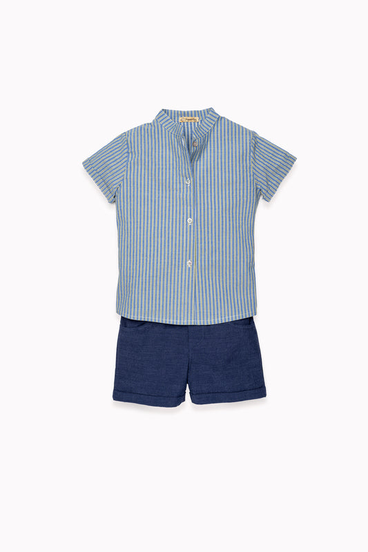Flor Azul Boy Short Set