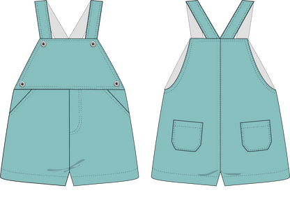 Irene Linen Dungaree Set